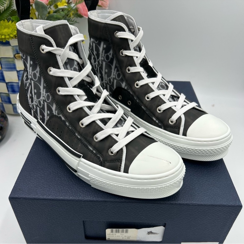 Men’s Dior B – 23 oblique high top sneakers size 44 made in Italy